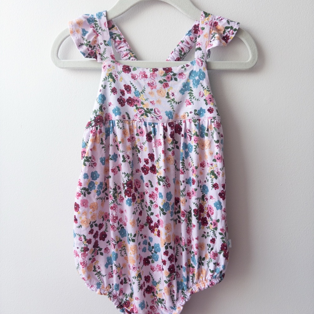 Posh Peanut Floral Bubble Romper- 12-18m